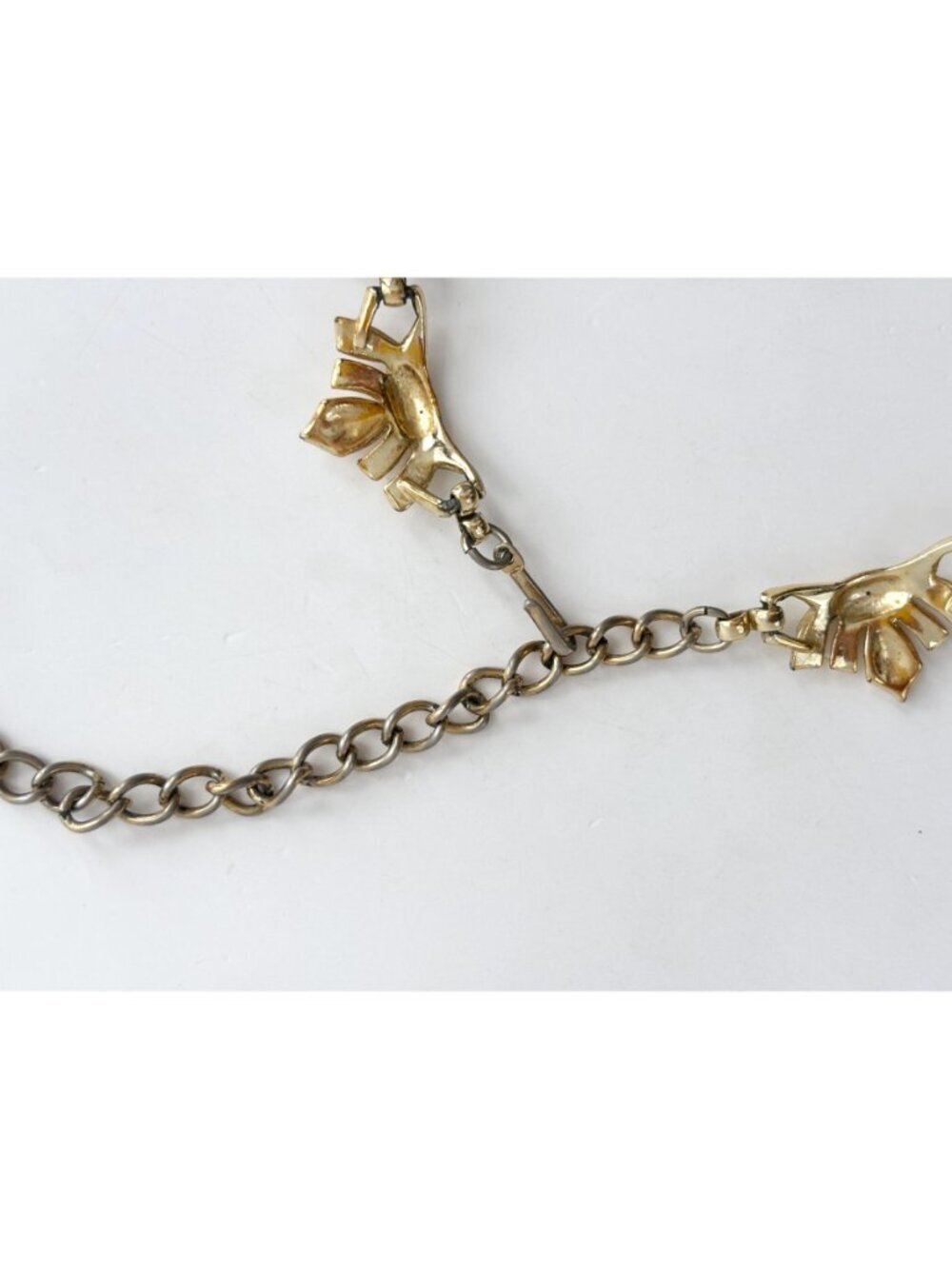 Coro Signed Gold Toned Designer Chainlink Abstract Vintage 80's Bracelet - 18" - Picture 15 of 16